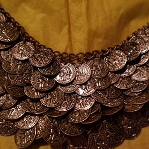 Copper looking shimmy belt